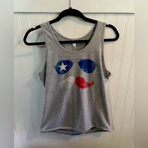 Texas mustache tank